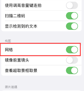 桐梓苹果手机维修网点分享iPhone如何开启九宫格构图功能